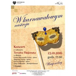 Plakat w karnawałowym nastroju