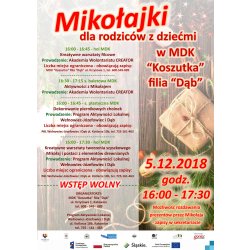 MIKOŁAJKOWE ROZMAITOŚCI dla rodziców z dziećmi w Filii "Dąb"