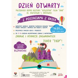 DZIEŃ OTWARTY FILII DĄB Z POSTACIAMI Z BAJEK